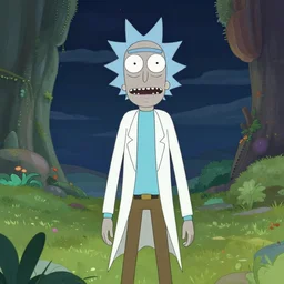Rick and Morty, in a surreal dream landscape, cinematic lighting, cinematic lighting H 704