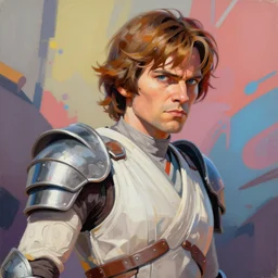 greg manchess portrait painting of partially armored fierce rey skywalker from star wars as overwatch character, medium shot, asymmetrical, profile picture, organic painting, sunny day, matte painting, bold shapes, hard edges, street art, trending on artstation, by huang guangjian, gil elvgren, ruan jia, greg rutkowski, gaston bussiere