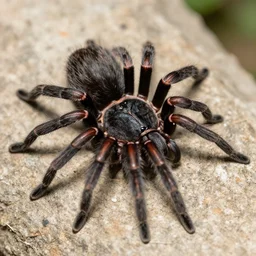 macro photograph of black widow spider