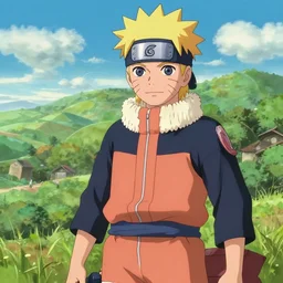 an anime wallpaper of konoha ( naruto ), landscape, studio ghibli, 4 k quality, 8 k quality, high definition, digital art, matte painting, realistic painting, artstation, anime art, fanart, illustration, pixiv, danbooru, painttool sai, procreate, aesthetic