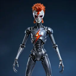 alien with telescopic limbs dressed like david bowie
