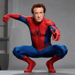 danny devito spiderman, action pose, photograph