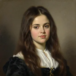 a portrait of selina gomez in an 1 8 5 5 painting by elisabeth jerichau - baumann. painting, oil on canvas