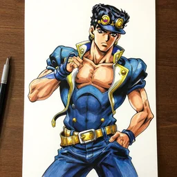 juan domingo peron drawn in jojo's bizarre adventure, anime