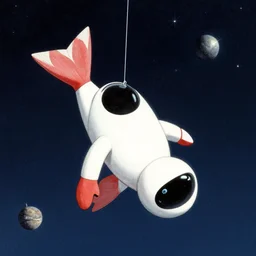 nutilinaut hanging in space