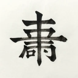 beautiful ink sketch, a chinese symbol