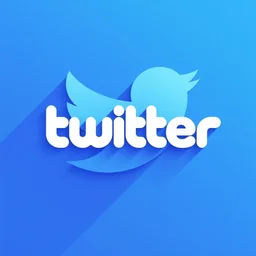 a blue and white twitter logo, a picture by ben enwonwu, behance, international typographic style, skeuomorphic, quantum wavetracing, behance hd