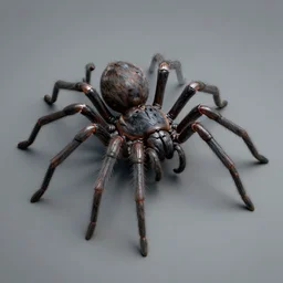 poorly rendered 3 d spider