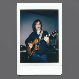 nosferatu playing the blues, playing guitar and singing, old polaroid picture n - 6
