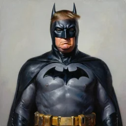 1 2 0 0 s painting of donald trump as batman