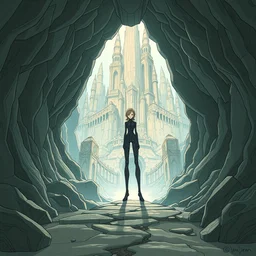 a stickman figure, portal to a fantasy futuristic scifi world, extremely detailed, sharp focus, wide view, full body shot, smooth, digital illustration, by james jean, by rossdraws, frank franzzeta, sakimichan, mcbess, aphonse mucha