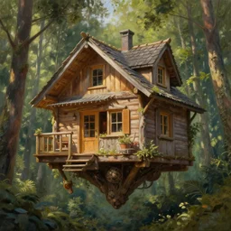 a hyper - detailed 3 d render like an oil painting of cabin in the woods floating inside our own consciousness!!!!! surreal concept art, lifelike, photorealistic, digital painting, aesthetic, smooth, sharp focus, artstation hd, by greg rutkowski, bruce pennington, valentina remenar, rhads, asher duran,