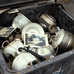 old photographs found in the dumpster