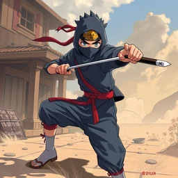 anime key visual of tyler the creator fighting a ninja, pixiv