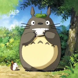 totoro from my neighbor totoro, eating a rice ball, Greg Hildebrandt, Mark Keathley