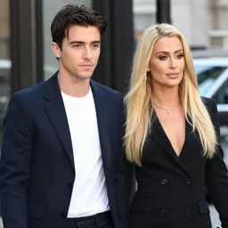paparazzi photo of jeffree star and paris hilton in the 2 0 0 0 s at a party, hyper realistic 8 k rhinestone glossy realistic detailed faces