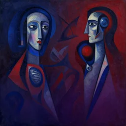 the brittle. digital painting, vertical, intricate, beautiful, detailed, grunge, illustration, abstract art by georgia o'keeffe and el lissitzky and malevich and kandinsky, trending on artstation. blue, dark red and dark purple color scheme, gradient darker to bottom