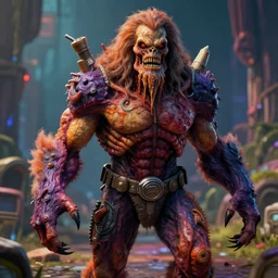gary busey as a monster designed by hr giger, colorful horror video game, sci fi horror,, body horror, unreal engine, octane render, depth of field, cycles render, hd