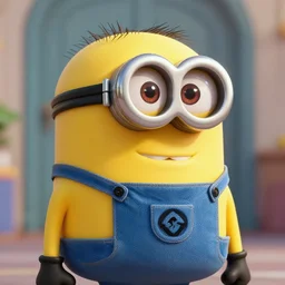 cybertronian trump as a minion, long shot, cinematography by wes anderson, 4 k octane render, intricate detail, photorealistic, cinematic lighting, artstation