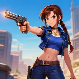 Aerith with a gun!