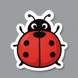 cute lady bug icon sticker, trendy, 4 k,