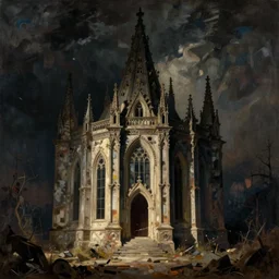 gothic deserted temple in the impossible light psychedelia. dark, looming shadows. painting by cappiello leonett, arnold bocklin, wayne barlowe, agnes pelton, rene magritte