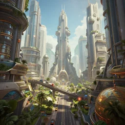 inside a solarpunk city, highly detailed, 4 k, hdr, award - winning, octane render, artstation
