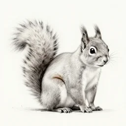 milt kahl sketch of a squirrel