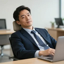 portrait photo of a lazy professional,