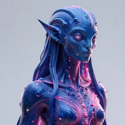 a xanathar made of bioluminescence slimy skin, fantasy, elegant, crisp 8 k line art, digital painting, artstation, unreal engine, octane render, emissive lighting, concept art, matte, sharp focus, hyper realistic lighting, illustration, deep royal blue and pink color scheme, art bywes benscoter