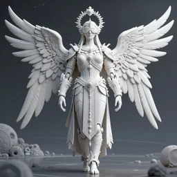 highly lifelike full body outline with eagles wings regalia adornments rayshade hdr into infinity, axonometricy mechanical fantasy intricate elegant, gods in void of latent space, volumetric lighting 3 d modelling