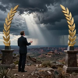 photo of a meteorologist predicting the end of the world