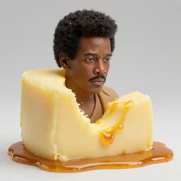 little richard carved butter sculpture, maple syrup highlights, realistic, highly detailed, cinematic