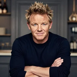portrait of gordon!! ramsay!! as a ram chip