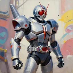 greg manchess portrait painting of armored casshan kamen rider cyberman from doctor who cyborg gay hungarian - american - japanese hybrid as overwatch character, medium shot, asymmetrical, profile picture, organic painting, sunny day, matte painting, bold shapes, hard edges, street art, trending on artstation, by huang guangjian and ail elvgren and sachin teng