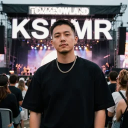KSHMR on the Tommrowland Main Stage, realistic, portrait, detailed