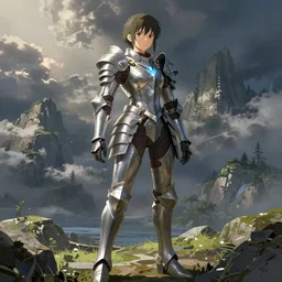 dhamphir, artstation, concept art, tyrant, makoto shinkai, kilian eng, forward facing, armor, fantasy, digital art, female