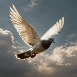 keanu reeves flying on a pidgeon