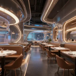 futuristic meta restaurant interior render octane - w 1 0 2 4