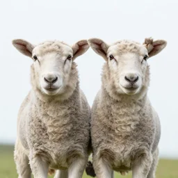 lamb hybrid wearing a sweater, upper body shot, canon eos r 3, f / 1. 4, iso 2 0 0, 1 / 1 6 0 s, 8 k, raw, unedited, symmetrical balance, in - frame