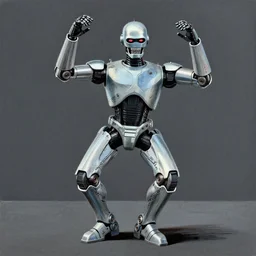 Robocop doing the robot dance, painted by Mike Winkelmann