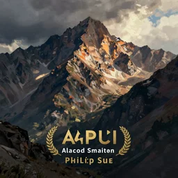 digital painting of mountain landscape by philip sue art