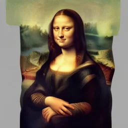 donald trump as the mona lisa, octane render