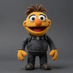 death stranding norman reedus as a muppet. highly detailed felt. hyper real photo. 4 k.
