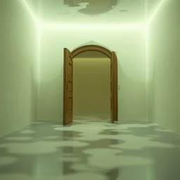 a room of milk, water caustics, something strange is inside, close up, fear, transcendence, film still from the movie directed by denis villeneuve and david cronenberg with art direction by salvador dali and dr. seuss