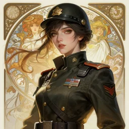 beautiful female soldier, portrait, cyberpunk, ultra detailed, elegant, intricate, dynamic lighting, hyperrealism, digital art, digital painting, artstation, wlop, sharp focus, illustration, art by artgerm and greg rutkowski and alphonse mucha, 8 k