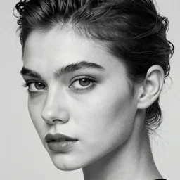 up close portrait of a beautiful woman in black and white, photorealistic, intricate hair, art by diego fazio and diegoKoi and oscar Ukono, concept art, sharp focus, artgerm, 8k highly detailed