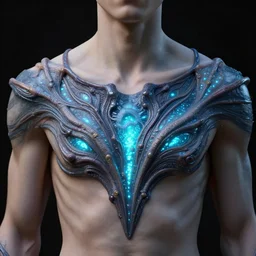 alien - like chest with an interesting organic design, inspired by the alien nature of pandora from avatar, it has bioluminescent apeal