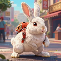 a rabbit in street fighter 2, digital art by eugene de blaas and ross tran, vibrant color scheme, highly detailed, in the style of romanticism, cinematic, artstation, greg rutkowski