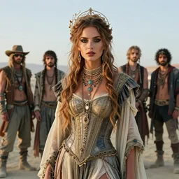 photographic portrait of a stunningly beautiful renaissance female at burning man festival, contemporary fashion shoot, by edward robert hughes, annie leibovitz and steve mccurry, david lazar, jimmy nelsson, breathtaking, 8 k resolution, extremely detailed, beautiful, establishing shot, artistic, hyperrealistic, beautiful face, octane render